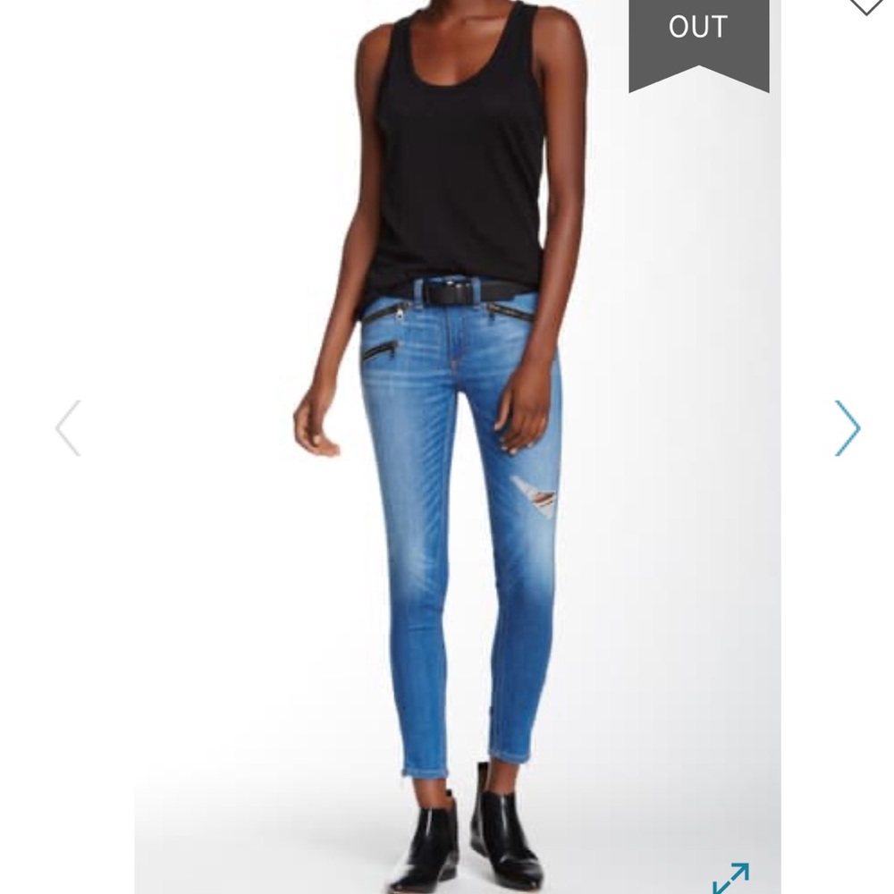 Rag & Bone Zip Accent Crop Jean